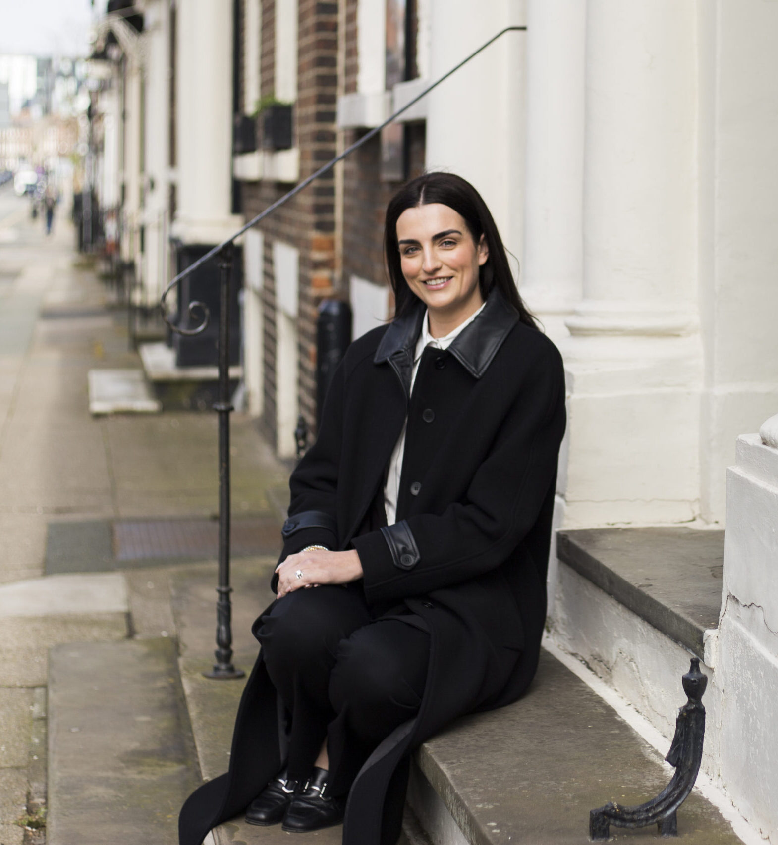 Dr Alexandra Boughey portrait outside on Rodney Street, Liverpool